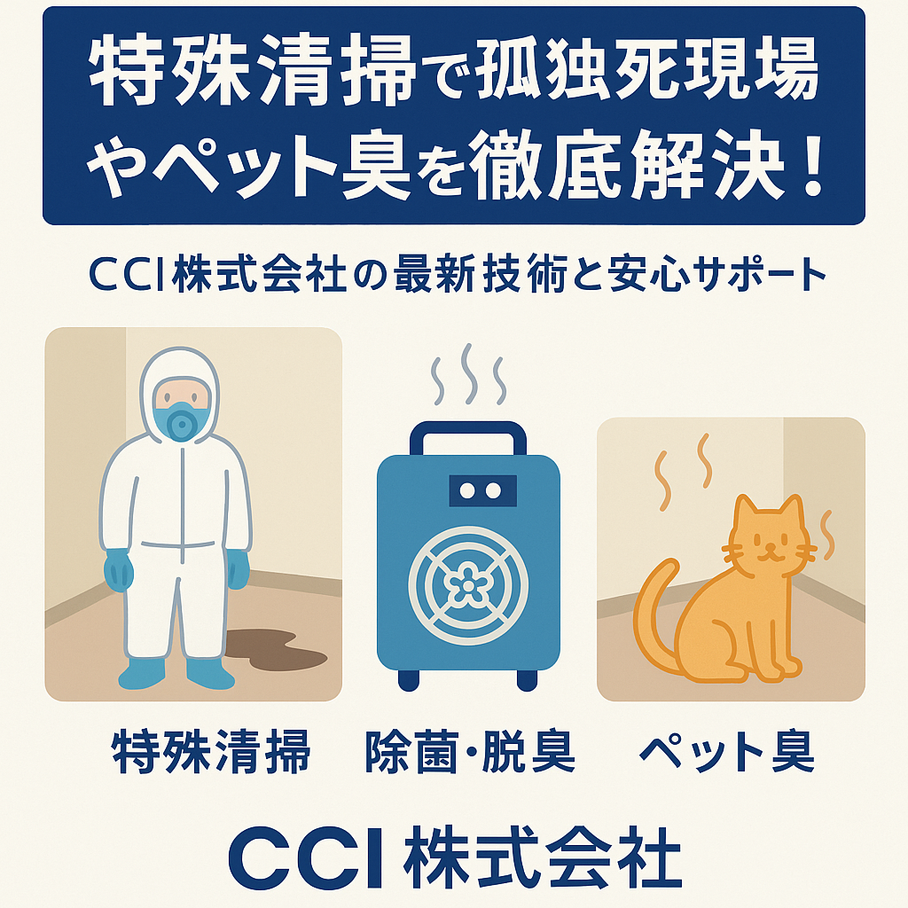 特殊清掃で孤独死現場やペット臭を徹底解決！｜CCI株式会社